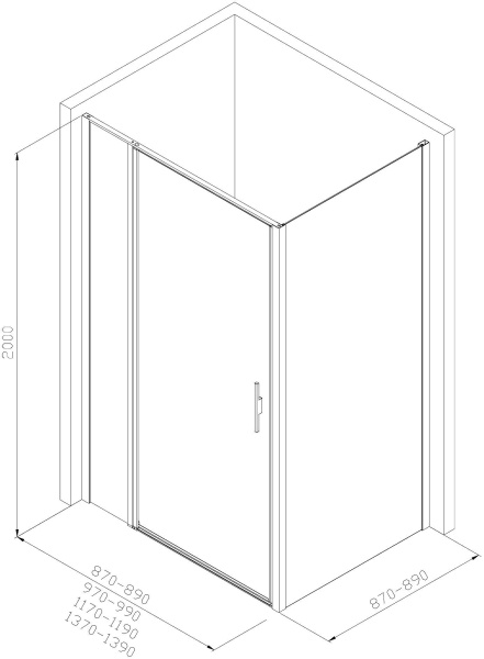 Душевой уголок Allen Brau Priority 100x90 3.31004.00 + 3.31016.00 хром