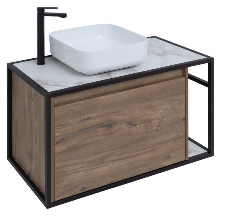 Тумба под раковину Aquanet Nova Lite Loft 90 L дуб рустикальный