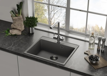 Кухонная мойка Ulgran Quartz Forte 580-05, бетон
