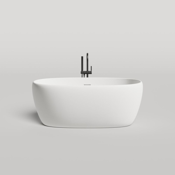 Ванна отдельностоящая Salini LUCE 150x75, S-Stone, матовый белый 100122M