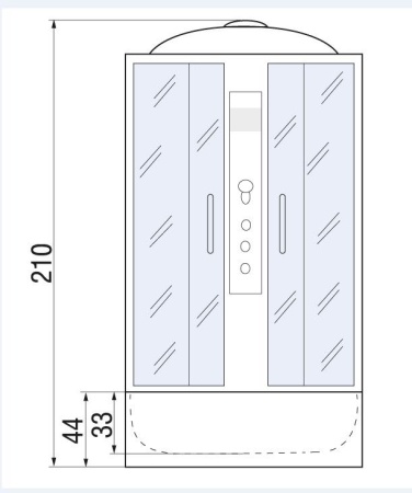 Душевая кабина River DESNA XL 100/44 MT, 100x100x230