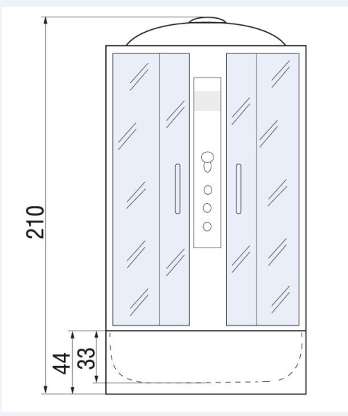 Душевая кабина River DESNA XL 90/44 MT, 90x90x230
