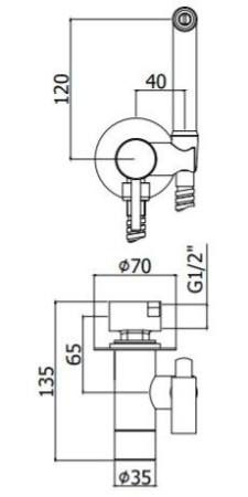 Смеситель с гигиеническим душем Paffoni Tweet Round ZDUP110HG