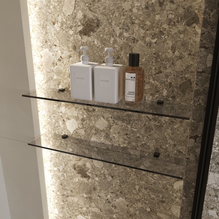 Полка STWORKI Glass Shelf 60 полкодержатели черные