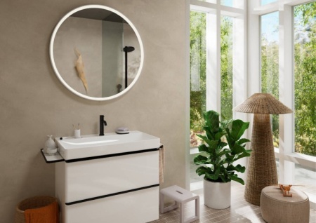 Смеситель для раковины Hansgrohe Tecturis S CoolStart EcoSmart 73310670 матовый черный 73310670