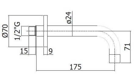 Излив Paffoni LIGHT ZBOC139CR