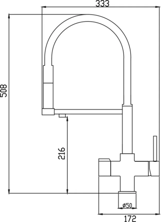 Смеситель для мойки Rose R758