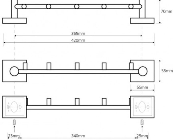 Крючок для полотенец Bemeta Beta 132105112