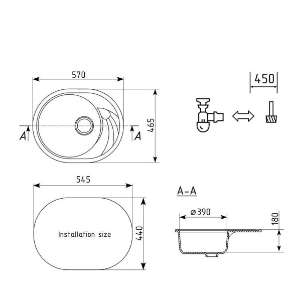 Кухонная мойка Ulgran U-403-302, песочный
