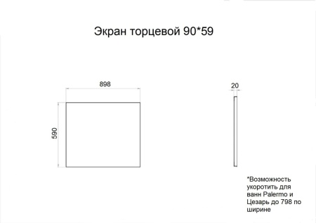 Экран Triton торцевой 90*59