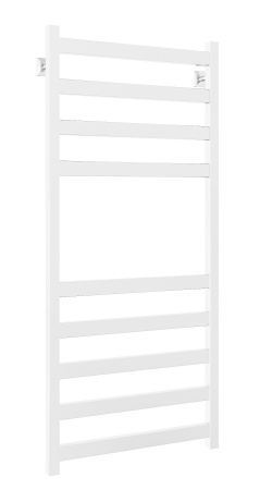 Полотенцесушитель водяной Stinox Verona 500x1200, нижнее подключение, белый матовый, 1/2" ВР (внутренняя резьба), 9 перекладин