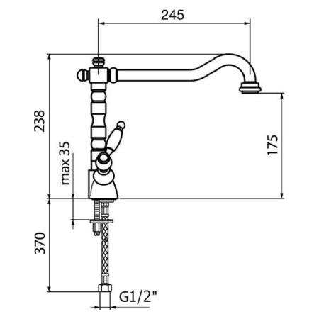 Смеситель для кухни Webert Kitchen Dorian DO780102010