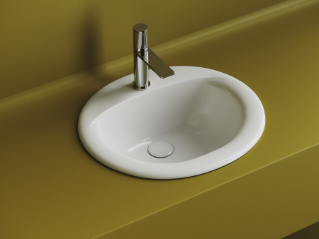 Раковина встраиваемая сверху Ceramicanova Звезда (Sun) овальная с переливом 515x455x200 мм цвет белый арт. CN6080