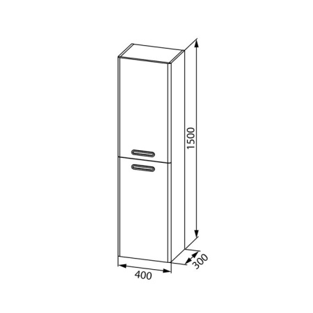 Шкаф-пенал IDDIS Brick 40 подвесной белый BRI40W0i97
