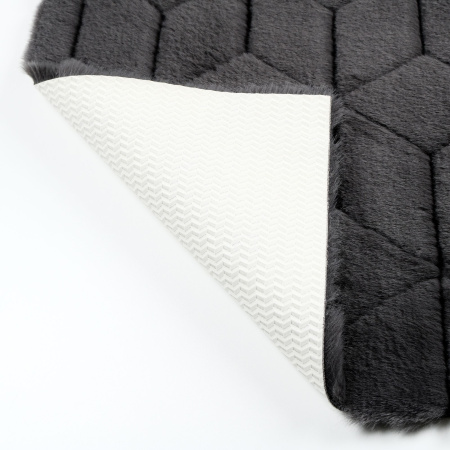 Коврик для ванной 1-ый Fixsen DIAMONT, FX-9050V, графит, 70х120 см