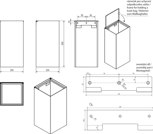 Ведро для мусора Bemeta Hotel 101915115 (25 литров)
