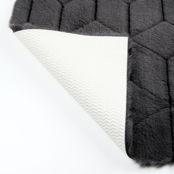 Коврик для ванной 1-ый Fixsen DIAMONT, FX-9050V, графит, 70х120 см