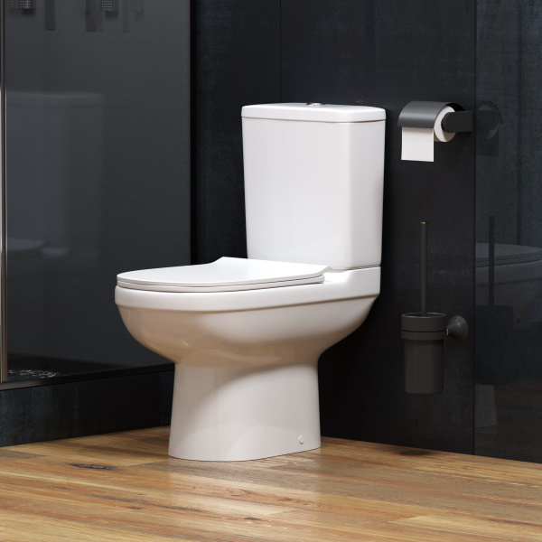 Унитаз напольный Niagara Nero NG-9902 62x36x75 безободковый с толстой крышкой