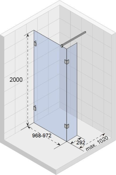 Душевая перегородка Riho SZ Scandic NXT X402 100 GX00752B0
