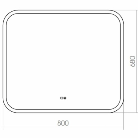 Зеркало Silver Mirrors Stiv 800x680 ФР-00001503 со встроенным светильником, сенсорный выключатель, подогрев