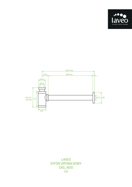 Сифон Laveo Siphon CKS_G61D золото