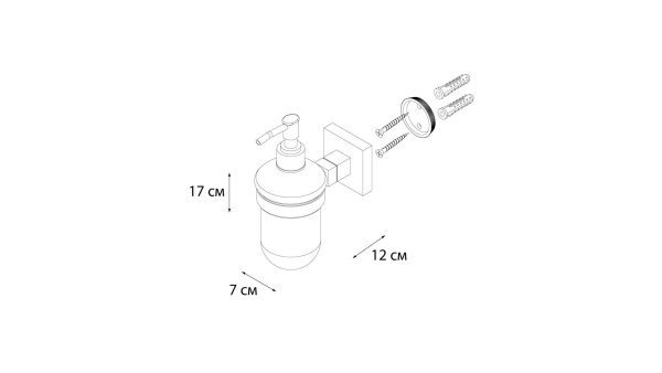 Дозатор жидкого мыла Fixsen Metra FX-11112