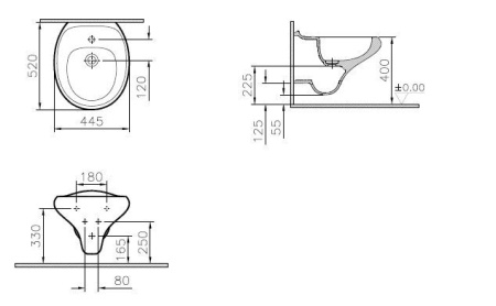 Биде подвесное VitrA Istanbul 4516B403-1599