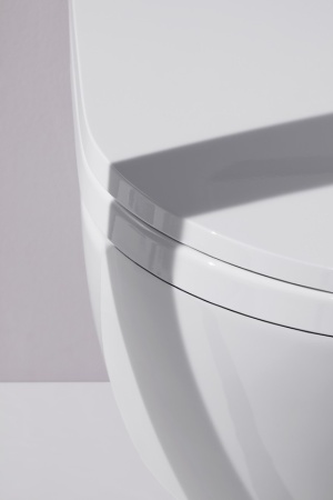 Подвесной электронный унитаз Cleanet Riva 39,5х60 см, белый матовый, безободковый, функция биде, с сиденьем 8.2069.1.757.000.1