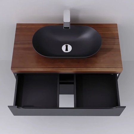 Тумба под раковину Jorno Wood 100 wood.01.100/P/GR серый