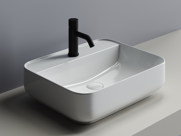 Умывальник Ceramicanova чаша накладная квадратная Element 390x390x140мм