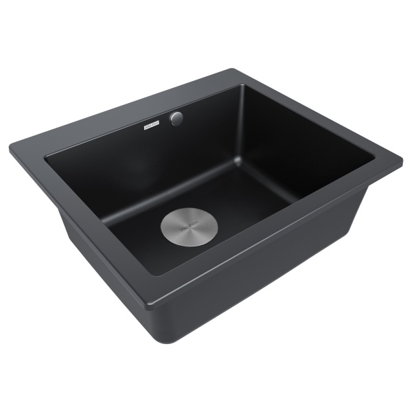 Мойка KANTE 60, IT-GRANIT, PM106052-BLM , черный, 600х520 мм, Paulmark