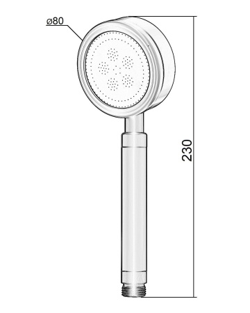 Ручной душ Orange PM33PDb, круглый 1 режим, цвет черный