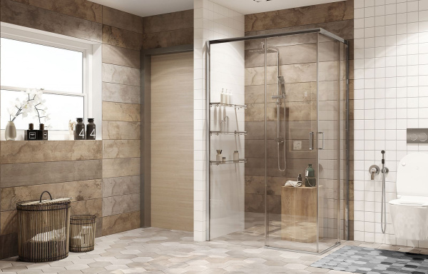 Душевой уголок Ambassador Queen 11011106R-PR1, прямоугольный, линейный трап, 120х80