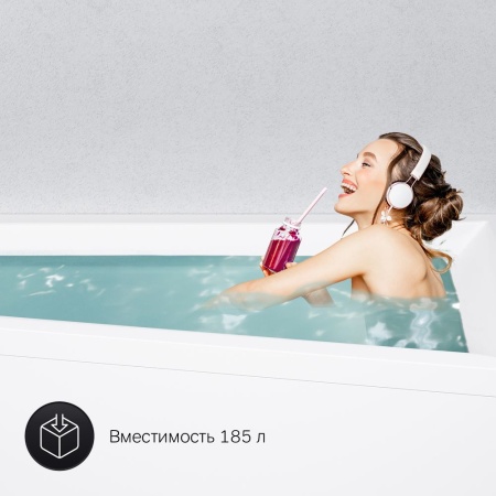 W72A-160R100W-A2 Ванна акриловая AM.PM spirit  ассиметричная 160x100, без слива/перелива, правосторонняя
