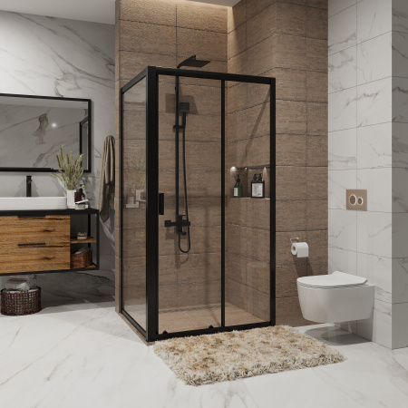 Душевое ограждение Niagara Nova NG-82-11AB-A80B 110x80x195 прямоугольник, дверь раздвижная