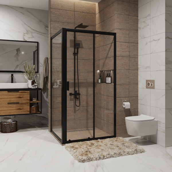 Душевое ограждение Niagara Nova NG-82-11AB-A100B 110x100x195 прямоугольник, дверь раздвижная