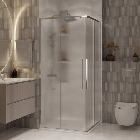 Душевое ограждение  Niagara Nova  NG-3623-34 (90*90*195) квадрат, двери раздвижные