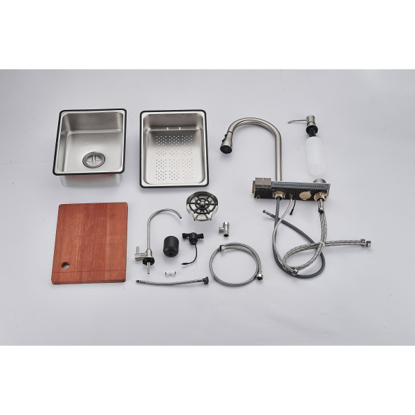 Многофункциональная кухонная мойка Savol S-SC002Q, графит