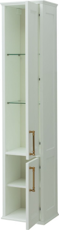 Пенал Aquanet Бостон 36 L белый матовый (ручки золото)
