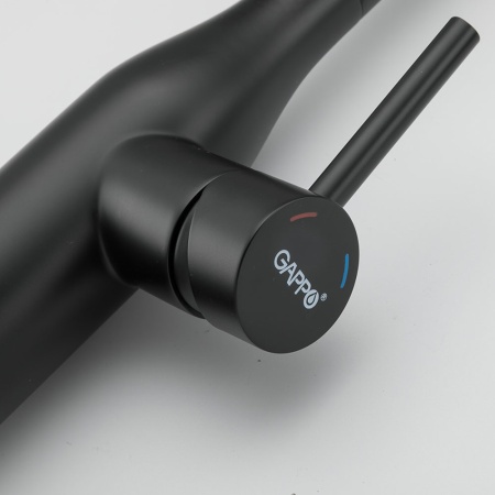 Смеситель для кухни с выдвижным изливом и режимом душ GAPPO G4398-46, черный