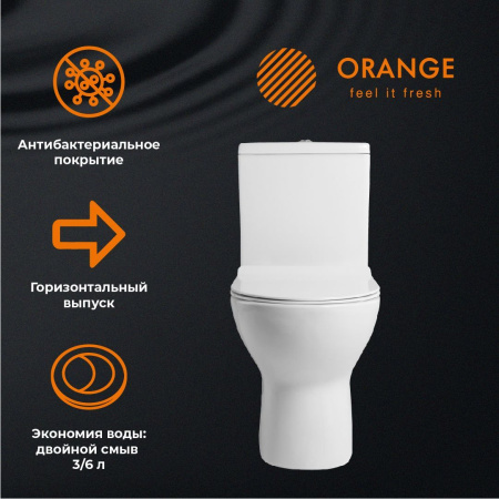 Унитаз-компакт Orange C04-000w сиденье с микролифтом