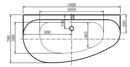 Акриловая ванна Allen Brau Priority 5 В 160x78 2.31005.21B белый матовый