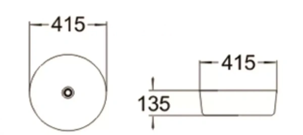 Раковина керамическая (накладная)  SantiLine SL-1054MB