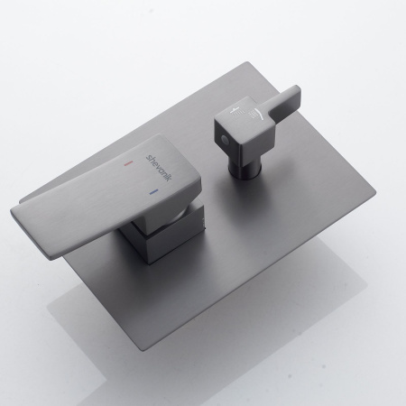 Душевая система встраиваемая Shevanik S4035T, оружейная сталь