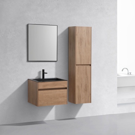 Тумба под раковину Vincea Chiara 600 подвесная, 1 выкатной ящик soft-close, N.Oak