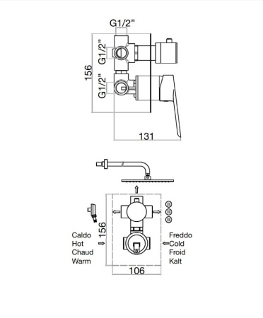 Смеситель для душа Fiore Kevon 81NN7501, черный