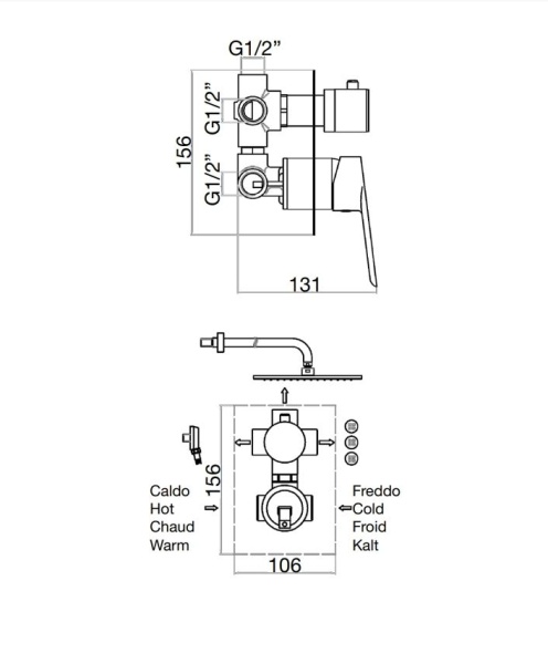 Смеситель для душа Fiore Kevon 81NN7501, черный