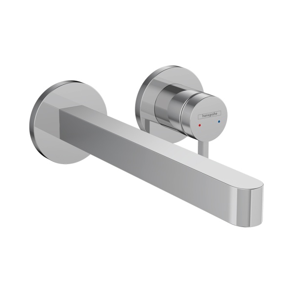Hansgrohe Finoris Смеситель для раковины однорычажный скрытого монтажа настенный с изливом 22.8 см белый матовый 76050700