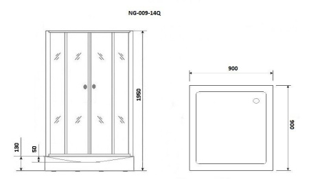 Душевой уголок Niagara Eco NG 009-14QT