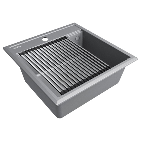 Мойка STEPIA 50, IT-GRANIT, PM115051-GRM , серый металлик, 500х510, Paulmark
